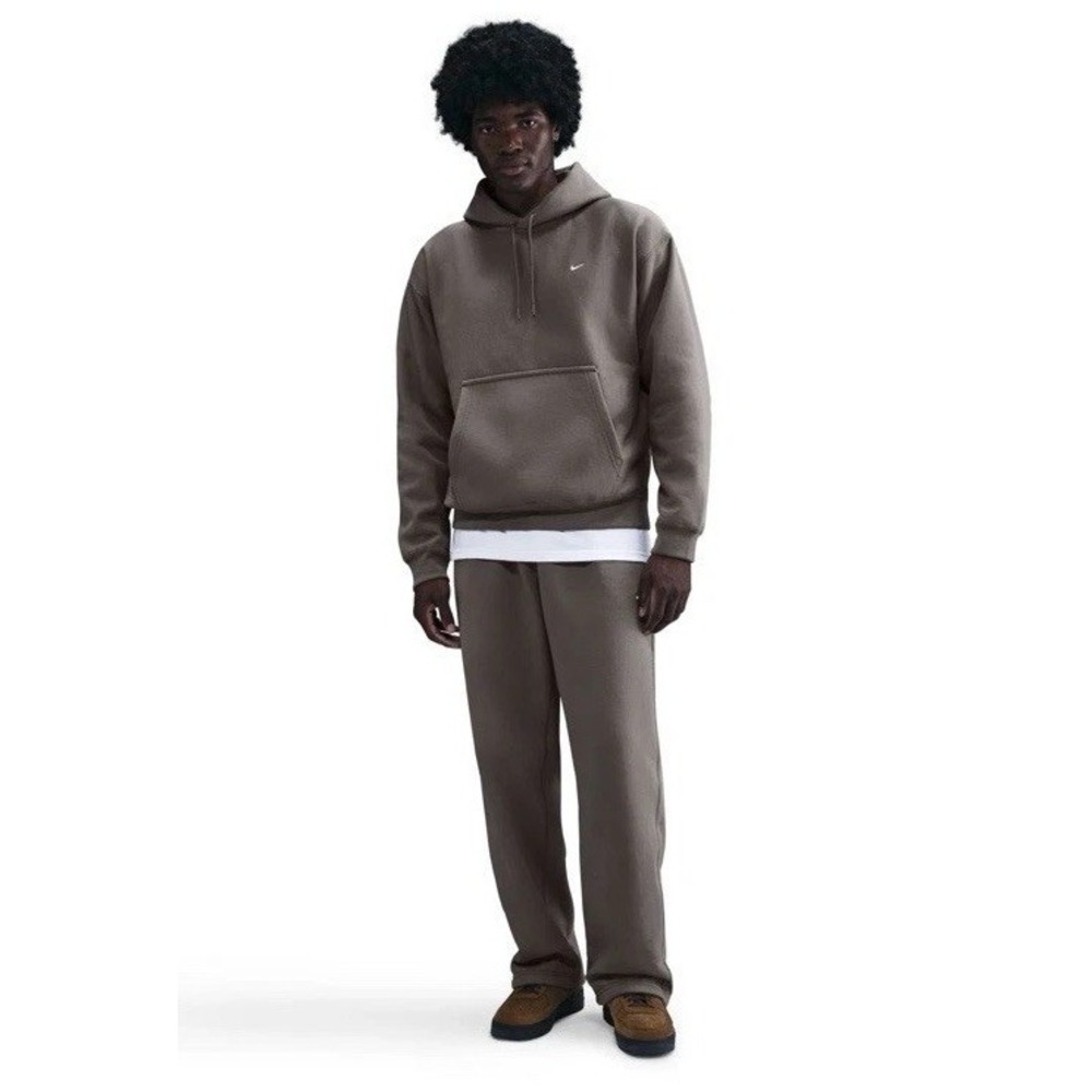NWOT Nike Solo Swoosh Fleece Hoodie & Sweatpants Set Cave Stone Hvyweight Mens L